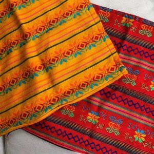 2 Authentic Handmade Mexican Pillow Covers